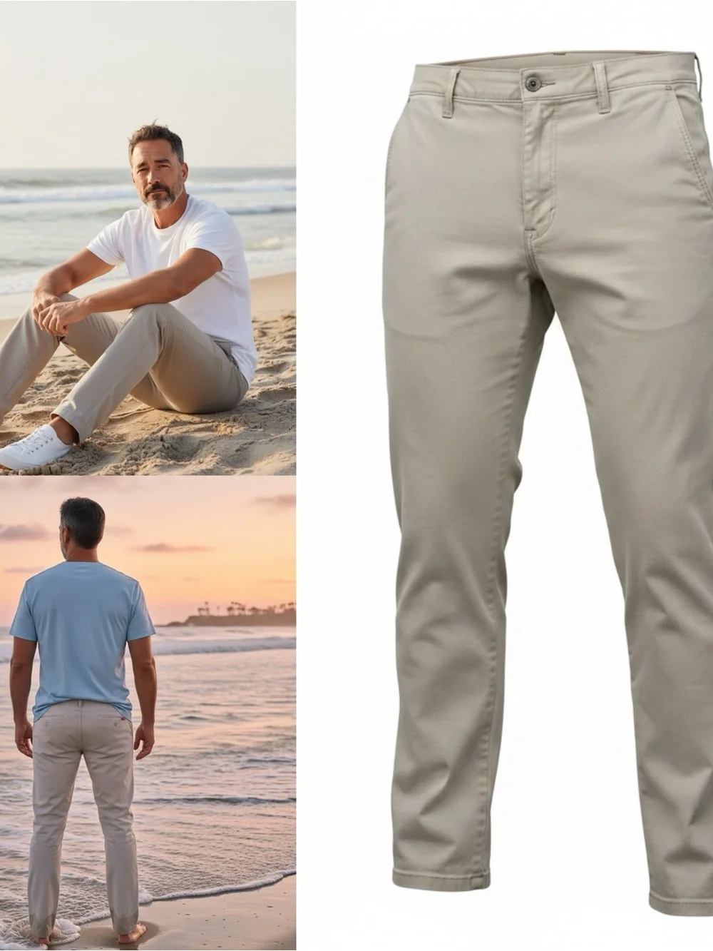 Levi’s XX Chino Khaki Pants Men’s Standard Taper Sz. 34 Casual Stretch Pre-Owned
